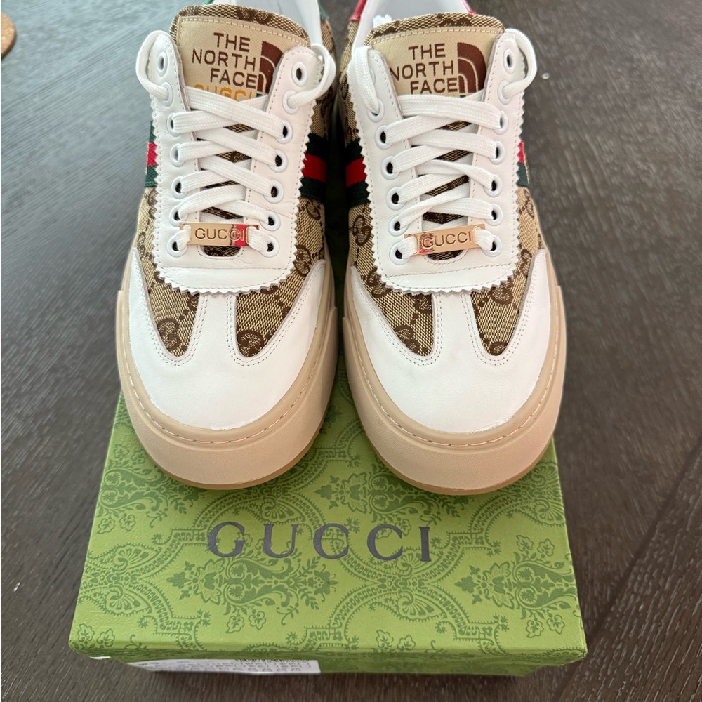 Gucci Beige and White Sneakers - Picture 2 of 8
